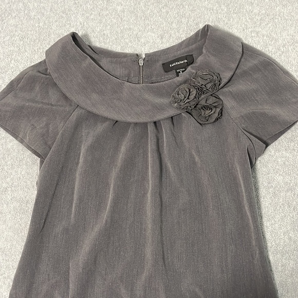 Vintage R&M Richards Office Dress Size 6 Retro Sheath Gray Career - Picture 7 of 11